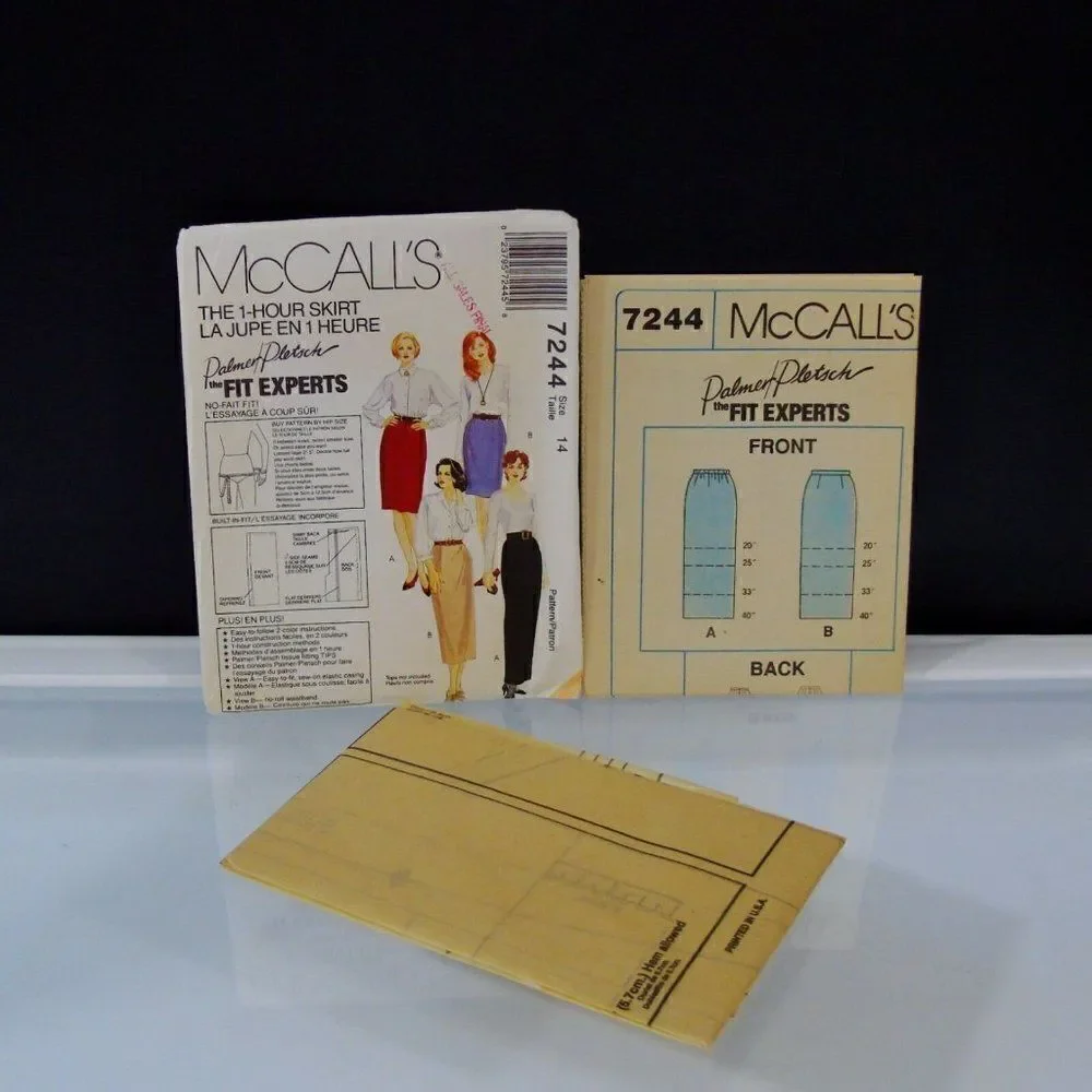 Vintage 90s McCall's 7244 Sewing Pattern